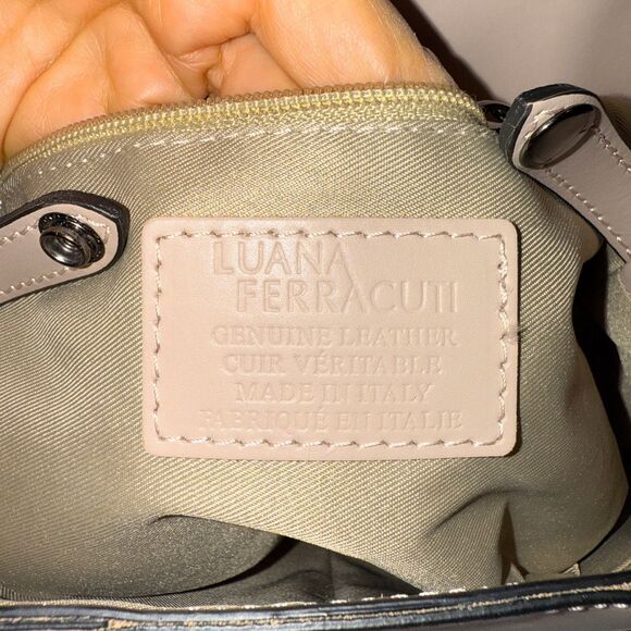 Luana Ferracuti Backpack Purse Convertible Straps Top Handle Italian Leather Bag - Picture 10 of 12